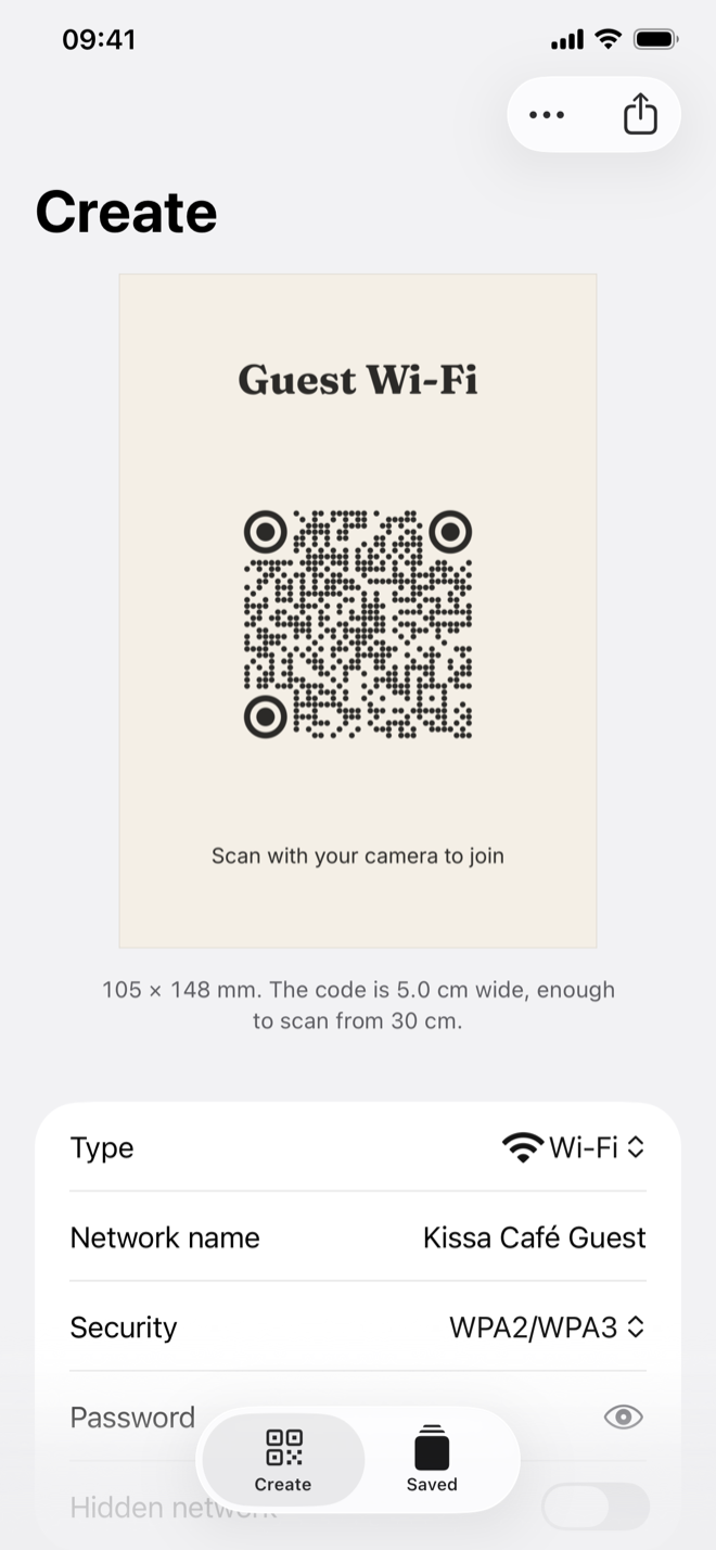 A code is already on the page