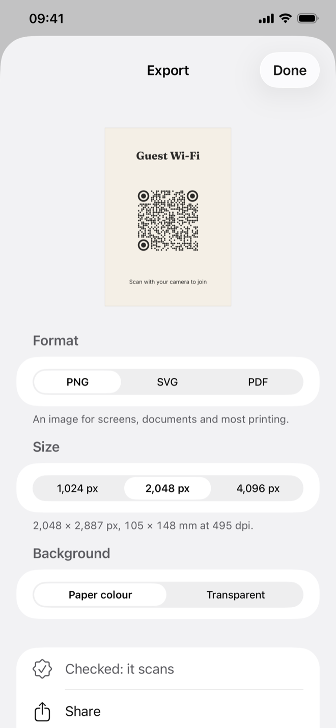 Checked on the device: it scans